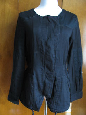 DKNY Jeans women's black cotton zippered jacket
