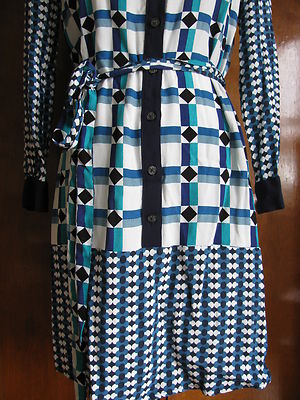  Anthropologies Maeve Stylish Multi color Belted Dress New