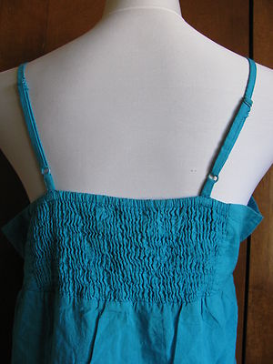 Buffalo Detailed Blue White Embroidered Top Size Large NWT