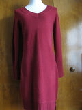 Sutton Studio women's burgundy wool cashmere dress large 