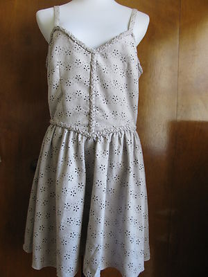 Anthropologie Vessel by timo women’s lined gray summer dress size 2 