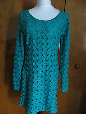Free People women's lined emerald dress large 
