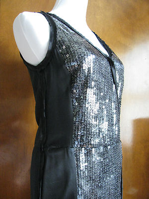 Magaschoni women’s evening ultra soft black silk dress size 4 6 NWT