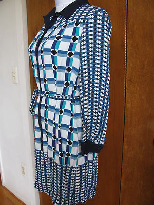  Anthropologies Maeve Stylish Multi color Belted Dress New