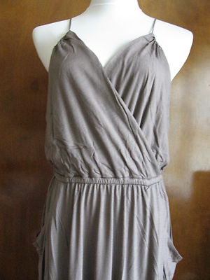 Theory  Athner Nest Women's Summer Pocketed Maxi Dress Large 