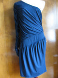 Laundry By Design Women's Navy Evening One Shoulder Lined Dress Size 12 
