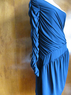 Laundry By Design Women's Navy Evening One Shoulder Lined Dress Size 12 