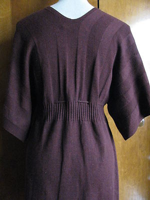 Studio women's brown cotton rayon heather bordeaux  tunic dress Medium NWT