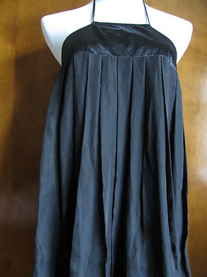 Laundry By Design women's silk black lined halter dress size medium