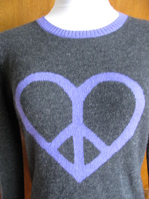 Quotation women's pepper pansy cashmere sweater size medium New
