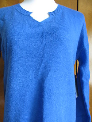 Line Women's Balnt Blue Cashmere Sweater Size Medium NWT