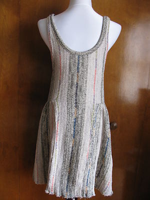 Free People women's cotton gray gris sleeveless NWT dress Medium 