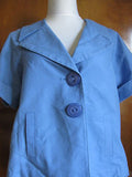 Elliott Lauren Women's Blue Linen Blazer Jacket