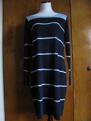 Gap Women's Striped Blue Navy Blue Dress Size XLarge NWT