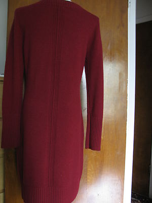 Sutton Studio women's burgundy wool cashmere dress large 