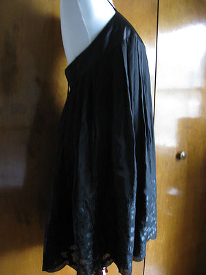 Laundry By Design women's silk black lined halter dress size medium