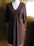 Studio women's brown cotton rayon heather bordeaux  tunic dress Medium NWT