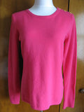 Sutton Studio women's pink 2ply cashmere buttoned  sweater Large NWT 