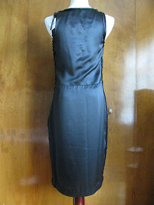 Magaschoni women’s evening ultra soft black silk dress size 4 6 NWT
