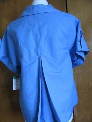 Elliott Lauren Women's Blue Linen Blazer Jacket