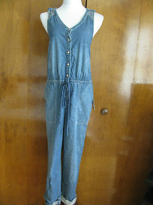 Anthropologie Holding Horses Denim Jumper Jumpsuit 8 