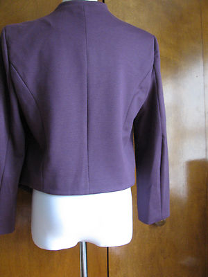 WD-NY Women's Purple Detailed Blazer Size Large (Fits Size Medium)