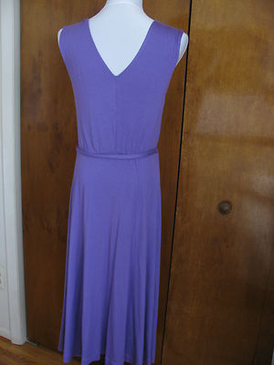 Elie Tahari  Janice women's purple rayon dress Large 