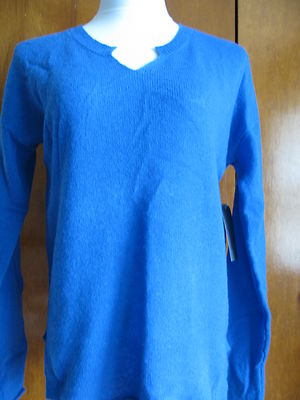 Line Women's Balnt Blue Cashmere Sweater Size Medium NWT