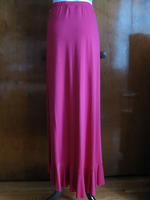 Max Studio Women's Berry Detailed Long Soft Viscose Skirt Size Small New