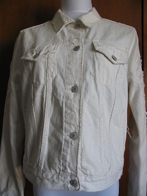 Denim &Supply women cream jean jacket New