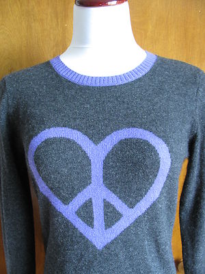 Quotation women's pepper pansy cashmere sweater size medium New