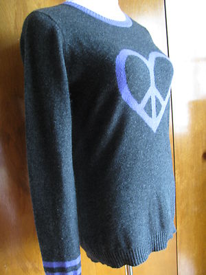 Quotation women's pepper pansy cashmere sweater size medium New