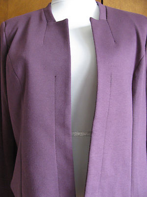 WD-NY Women's Purple Detailed Blazer Size Large (Fits Size Medium)