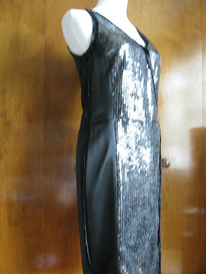 Magaschoni women’s evening ultra soft black silk dress size 4 6 NWT