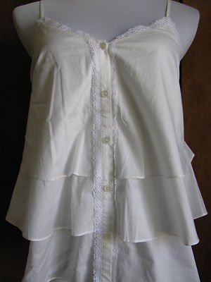 New 7 For All Mankind women's detailed cotton top size Small 