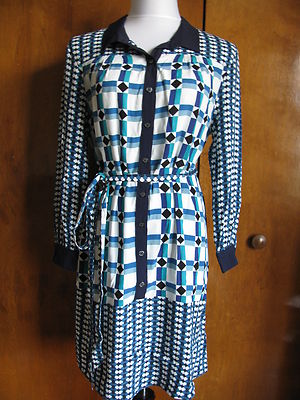  Anthropologies Maeve Stylish Multi color Belted Dress New