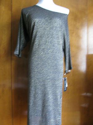French Connection women's stylish, drop shoulder black/gold dress New