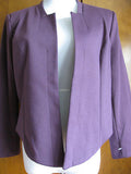 WD-NY Women's Purple Detailed Blazer Size Large (Fits Size Medium)