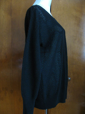 Bloomingdale’s Women's Black 2ply Cashmere Sweater New