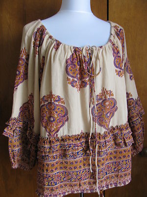 Denim & Supply women’s cotton viscose colored top Large 