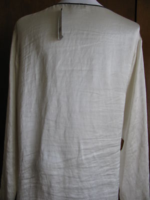 Theory women's pearl white long sleeves blouse Large New