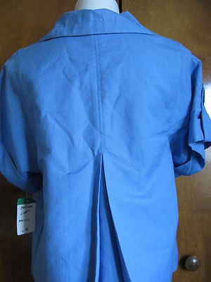Elliott Lauren Women's Blue Linen Blazer Jacket