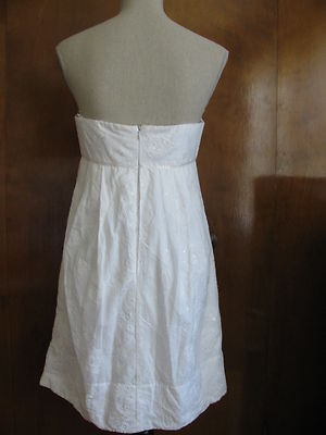 BCBG MAXAZRIA women’s white evening strapless dress size 8