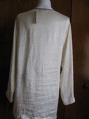Theory women's pearl white long sleeves blouse Large New