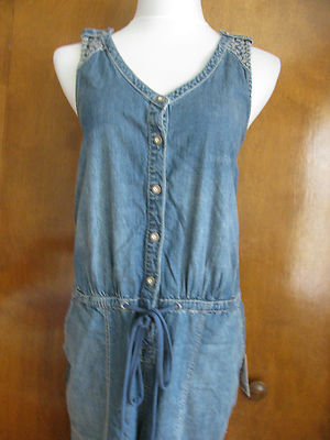 Anthropologie Holding Horses Denim Jumper Jumpsuit 8 