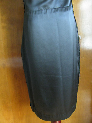 Magaschoni women’s evening ultra soft black silk dress size 4 6 NWT